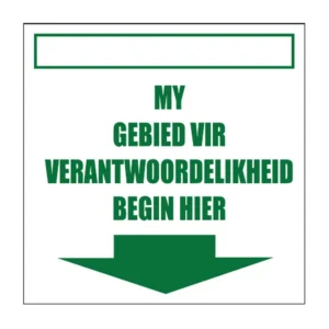 Gebied Vir Verantwoordelikheid sign IN12