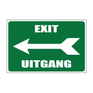 Exit Left / Uitgang sign IN24