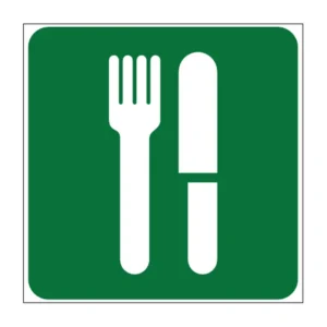 Eating Area (cutlery) sign IN26