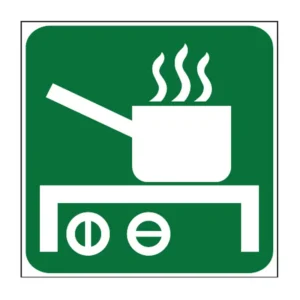Designated Cooking Area sign IN33