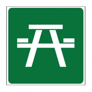 Eating Area (picnic table) sign IN38