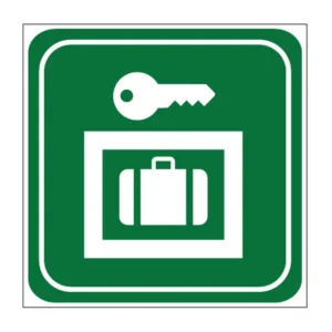Safety Lockers sign IN87