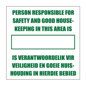 Safety Controller (text) sign IN9