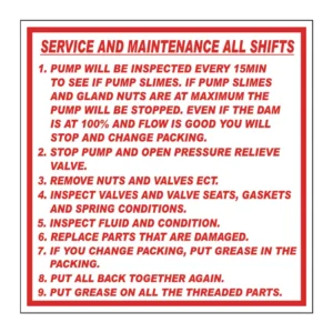 Service And Maintenance All Shifts sign MI20