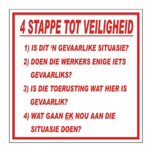 4 Stappe Tot Veiligheid sign MI22