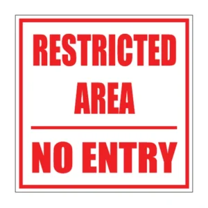 Restricted Area sign MI5