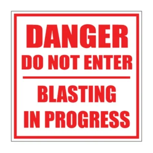Danger Blasting sign MI7