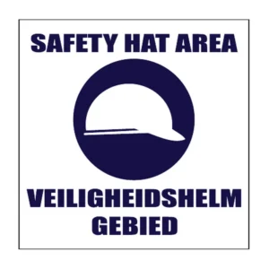 Safety Hat Area / Veiligheidshelm Gebied sign MV24