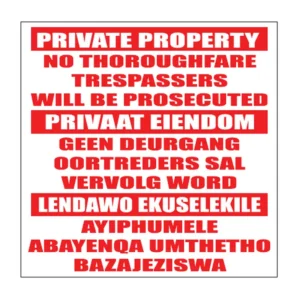 Private Property sign NE11