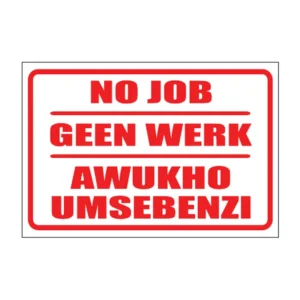 No Job sign NE36