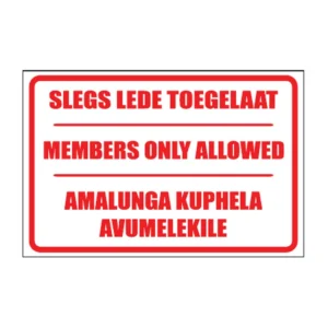 Members Only sign NE39