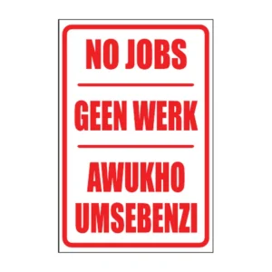 No Job sign NE42