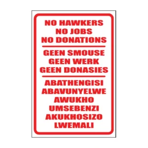 No Hawkers sign NE43
