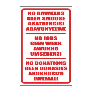 No Hawkers sign NE44