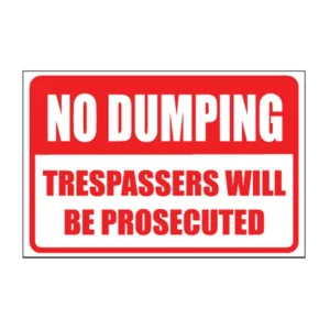 No Dumping sign NE51