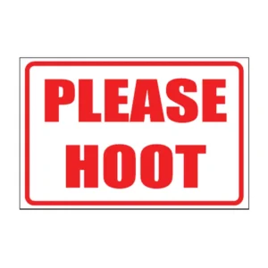 Please Hoot sign NE55