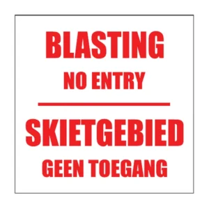 Blasting No Entry sign NE59