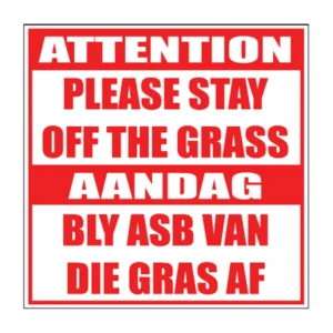 Stay off Grass sign NE67