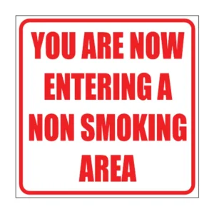 Entering No Smoking Area sign NS11
