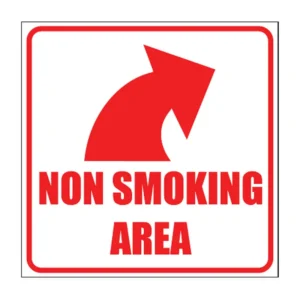 Non Smoking Area (arrow) sign NS12