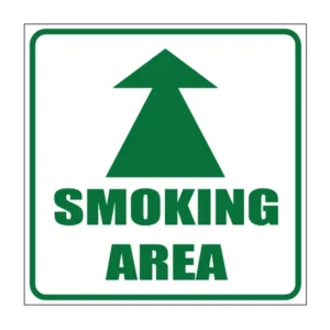 Smoking Area (arrow) sign NS13