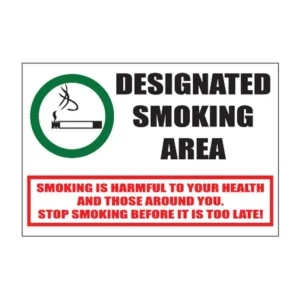 Designated Smoking Area sign NS20