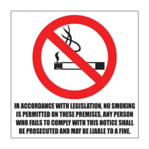 No Smoking Legislation sign NS4