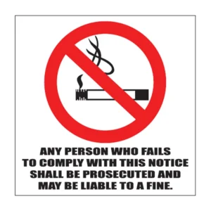 No Smoking Fine sign NS5