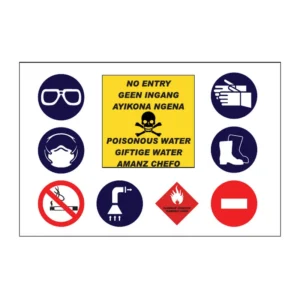 No Entry Poisonous Water sign PO11
