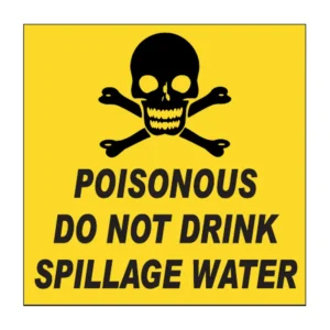 Poisonous Spillage Water sign PO6