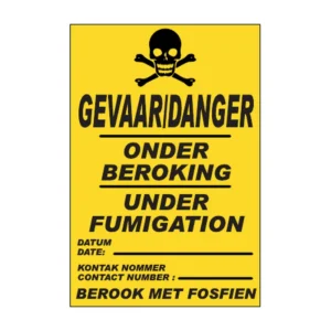 Under Fumigation sign PO8