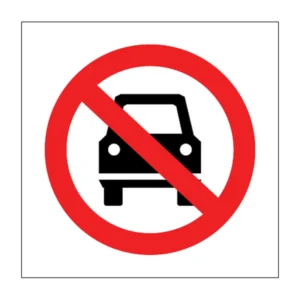 No Vehicles sign PV16