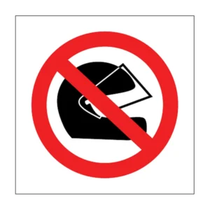 No Helmets sign PV18