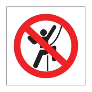No Climbing sign PV33