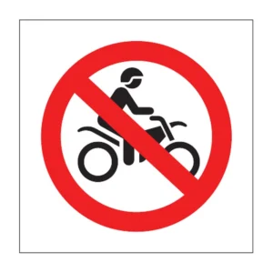 No Motor Cycling sign PV39