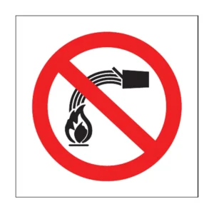 Water As Extinguishing Agent Prohibited sign PV4