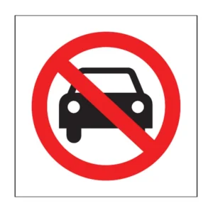 No Vehicles (outdoor) sign PV41