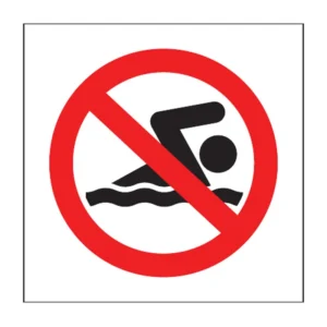 No Swimming sign PV50