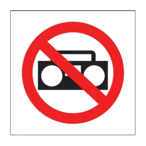 No Loud Music sign PV60