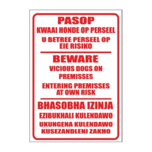 Beware Dog sign S19