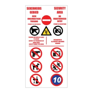 Security Area (medium, with symbols) sign S2