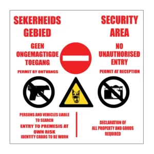 Security Area sign S4