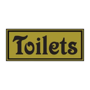 Toilets (gold) sign T10