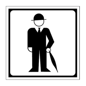 Men Toilets (classic) sign T19