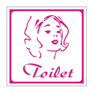 Ladies Toilet (pink) sign T22