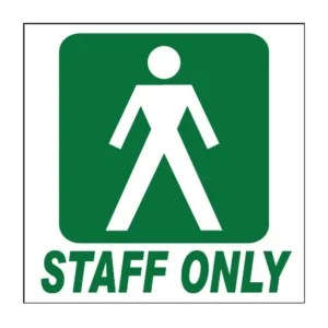 Staff Only Men sign T23