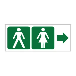 Toilets Right (green) sign T8
