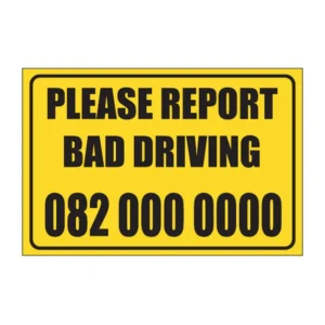 Report Bad Driving sign V11