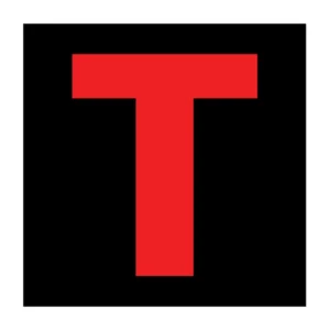 Red & Black T sign V25
