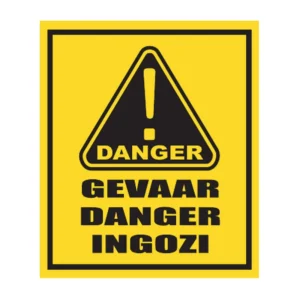 Danger! Gevaar sign V33